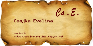 Csajka Evelina névjegykártya